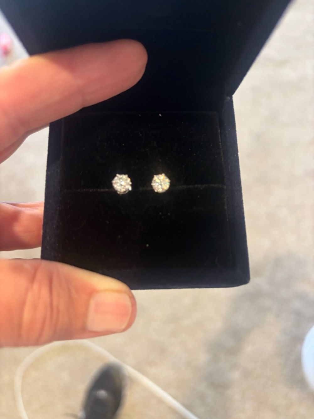 925 Silver Moissanite Earrings .5 cwt with GRA Certification